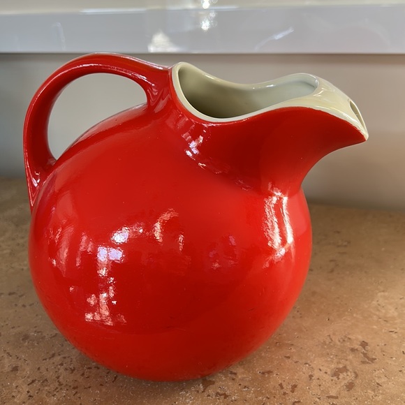 🔥HP🔥VTG Hall’s USA Red Ball Tilt 2 Quart Pitcher - Picture 4 of 7